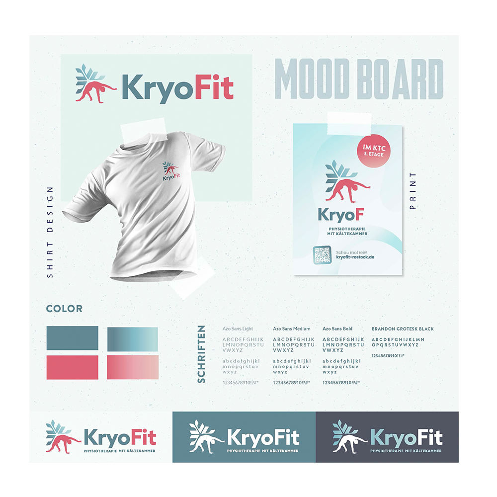 Logodesign und Markenaufbau für die Physiotherapie Kryofit