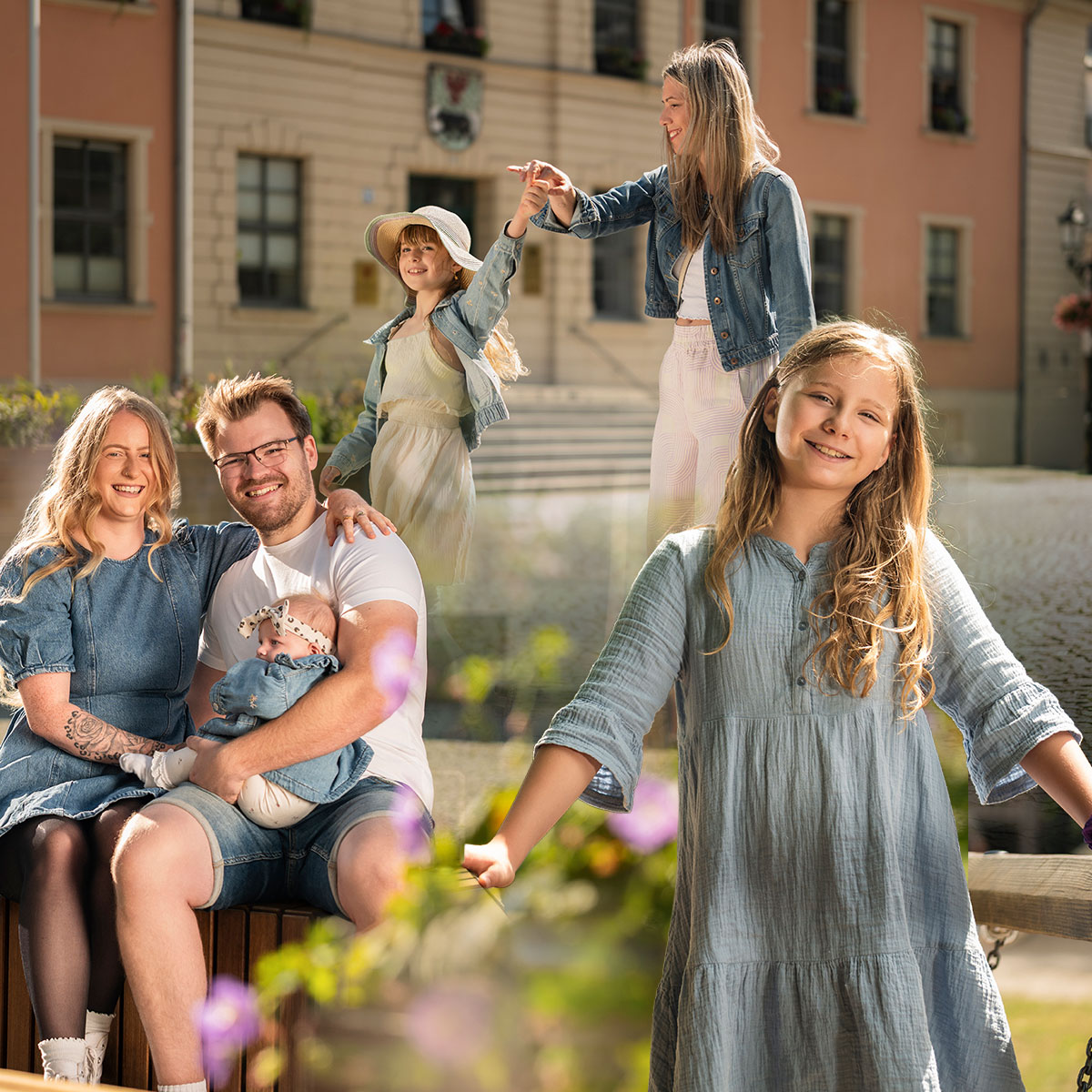 Echte Bernauerinnen und Bernauer beim Imagefotoshooting für die Stadtwerke Bernau.